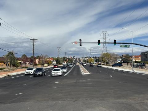 Paving is complete on South Academy Boulevard.