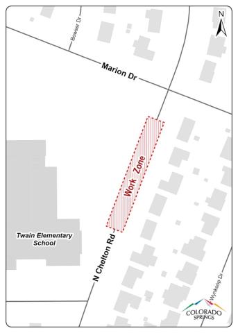 N Chelton Rd. detour. (decorative)